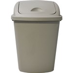ITALPLAST WASTE BIN HEAVY DUTY WITH SWING TOP LID 58 LITRE GREY