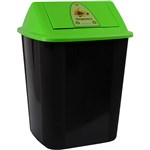 ITALPLAST I184OG WASTE SEPARATION BIN WITH SWING TOP LID 32 LITRE ORGANICS