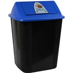 ITALPLAST I184PC WASTE SEPARATION BIN WITH SWING TOP LID 32 LITRE PAPER AND CARDBOARD