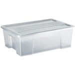 ITALPLAST I204 STORAGE BOX WITH LID 10 LITRE CLEAR