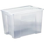 ITALPLAST STORAGE BOX WITH LID 20 LITRE CLEAR