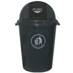 ITALPLAST I457 HEAVY DUTY SWING TOP BIN 80 LITRE LIGHT GREY