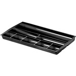 ITALPLAST I 70 GREENR DRAWER TIDY 8 COMPARTMENT BLACK
