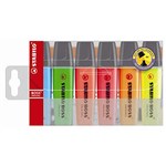 STABILO BOSS 0072590 HIGHLIGHTER CHISEL TIP WALLET 6