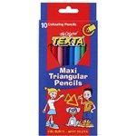 TEXTA 0272200 MAXI TRIANGULAR COLOURED PENCILS PK10