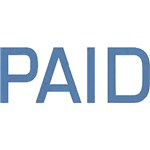 DESKMATE 0273600 PREINKED STAMP  PAID BLUE