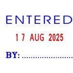 DESKMATE 0316070 SELF INKING DATER STAMP 4MM  ENTERED