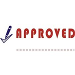 DESKMATE 0317290 PREINKED STAMP DUAL COLOUR  APPROVED