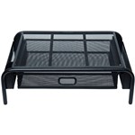 DESK RISER IN BLACK MESH WITH DRAWER