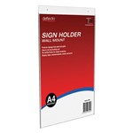 DEFLECTO 47001 PORTRAIT WALL SIGN HOLDER A4