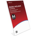 DEFLECTO 47401 SIGN AND DOCUMENT HOLDER A4 PORTRAIT SLANTED