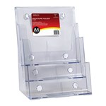 DEFLECTO 77301 BROCHURE HOLDER A4 3 TIER STAND