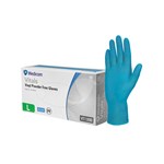 MEDICOM VITALS VINYL POWDER FREE GLOVES BLUE SMALL PACK 100