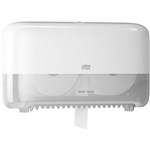 TORK T7 TWIN CORELESS MEDIUM TOILET ROLL DISPENSER WHITE