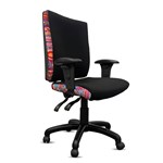 ORANGE DUST KATHERINE CHAIR WITH ARMS HIGH BACK 510 X 450 X 990MM OPAL BLACK