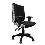 ORANGE DUST KATHERINE CHAIR WITH ARMS HIGH BACK 510 X 450 X 990MM ROCK BLACK