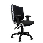 ORANGE DUST KATHERINE CHAIR WITH ARMS MEDIUM BACK 510 X 450 X 910MM COCKATOO BLACK