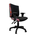 ORANGE DUST KATHERINE CHAIR WITH ARMS MEDIUM BACK 510 X 450 X 910MM OPAL BLACK