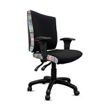 ORANGE DUST KATHERINE CHAIR WITH ARMS MEDIUM BACK 510 X 450 X 910MM ROCK BLACK