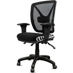 ORANGE DUST KIMBERLEY CHAIR WITH ARMS MESH BACK 510 X 490 X 1040MM COCKATOO BLACK