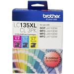 BROTHER LC135XLCL3PK COLOUR VALUE PACK INCLUDES CYAN MAGENTA AND YELLOW