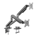 BRATECK DUAL MONITOR ARM ECONOMICAL SPRINGASSISTED MONITOR ARM 17 TO 32INCHES GREY