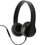 MOKI FLIP HEADPHONES PLUS REMOVABLE 35MM AUDIO CABLE AND INLINE MIC BLACK