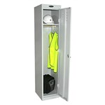 STEELCO LK1T305SG PERSONNEL LOCKER 1 DOOR KEY LOCKING 1830H X 305W X 460D  SILVER GREY