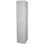 STEELCO PERSONNEL LOCKER 4 DOOR LATCHLOCK 305MM SILVER GREY