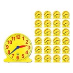 LEARNING CAN BE FUN ANALOGUE CLOCK CLASS SET YELLOWRED