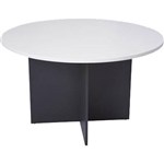 YS DESIGN MT09WI OXLEY ROUND MEETING TABLE 900MM DIAMETER WHITE OVER IRONSTONE