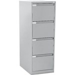MERCURY FILING CABINET 4 DRAWER 470 X 620 X 1320MM SILVER GREY