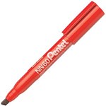 PENTEL NN60 PERMANENT MARKER CHISEL POINT RED BOX 12