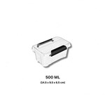 PROTEXT STORAGE TUB WITH CLIP LOCK LID 500ML CLEAR