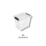 PROTEXT STORAGE TUB WITH CLIP LOCK LID 3 LITRE CLEAR