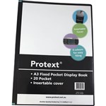 PROTEXT NP9621 FIXED POCKET DISPLAY BOOK A3 20 POCKET BLACK