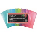 PROTEXT NP9739 DOCUMENT POCKETS WITH FILING BOX DL CLEARASSORTED PP PACK 12