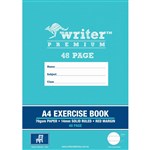 WRITER PREMIUM EXERCISE BOOK 14MM RULED 48 PAGE A4 BLUE