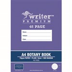 WRITER PREMIUM BOTANY BOOK 70GSM 48 PAGE A4 CRAB ASSORTED