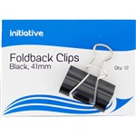 FOLDBACK CLIPS 41MM BLACK PACK 12