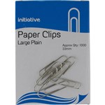 INITIATIVE INPCLGBULK PAPER CLIP LARGE PLAIN 33MM PACK 1000