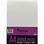 BANK PAD RULED A4 50GSM 80 SHEETS WHITE