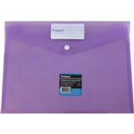 PROTEXT PP DOCUMENT WALLET WITH BUTTON CLOSURE A4 PURPLE