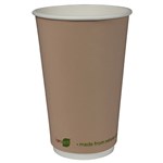 WRITER BREAKROOM ECO DOUBLE WALL CUP 16OZ BROWN PACK 25