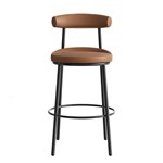 RAPIDLINE NYX BAR STOOL 750MM SEAT HEIGHT AMBER PU LEATHER