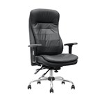 MONET MANAGERS CHAIR QUAD LEVER LEATHER BLACK