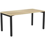 OLG AXIS SINGLE SIDED DESK 1200 X 750MM BLACK FRAME NEW OAK TOP