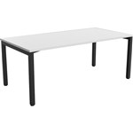 OLG AXIS SINGLE SIDED DESK 1500 X 750MM BLACK FRAME WHITE TOP