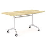 OLG MODULUS FLIP TABLE 1800 X 750MM WHITE FRAME NEW OAK TOP