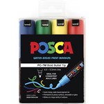 POSCA PC7M PAINT MARKER BULLET MEDIUM 45MM ASSORTED PACK 4